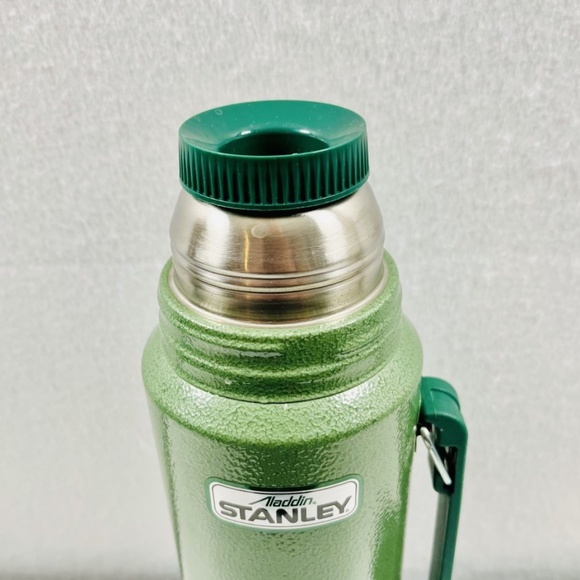 Vtg Aladdin Stanley 1 QUART Green Thermos A-944DH Stopper 13B Handle RH94, USA - Picture 6 of 8